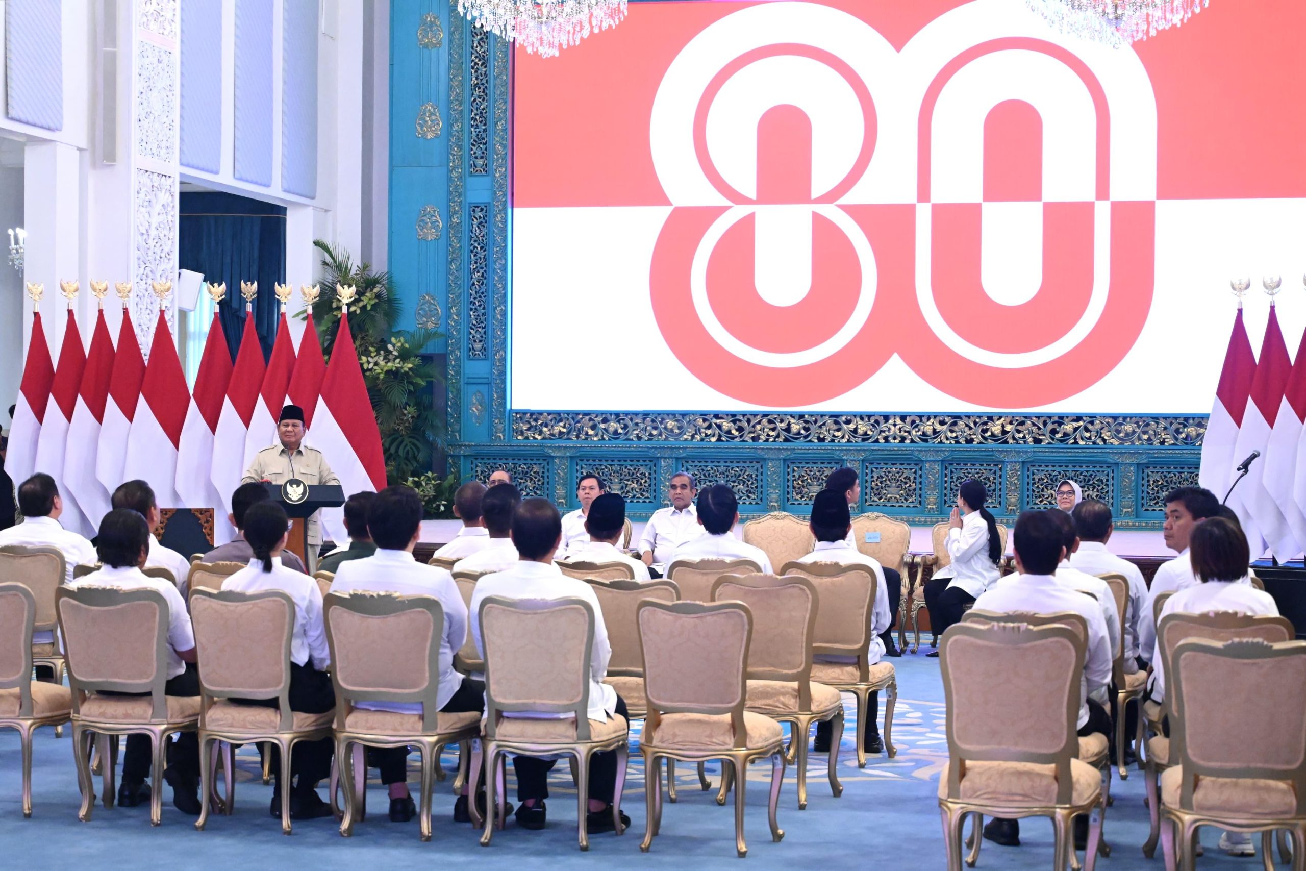 Prabowo Luncurkan Logo & Tema HUT ke-80 RI