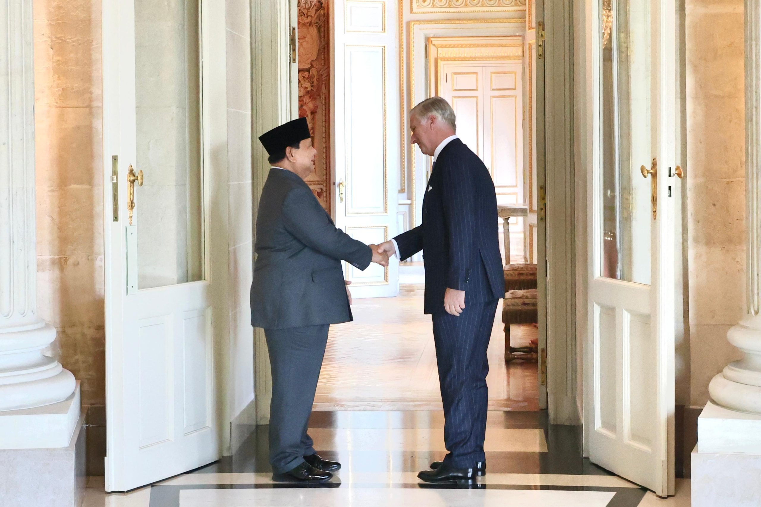 Presiden Prabowo Temui Raja Belgia di Istana Laeken