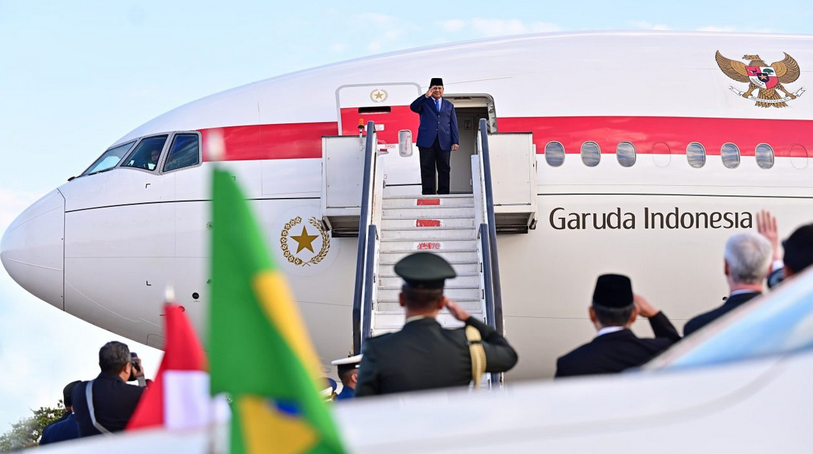 Prabowo Akhiri Kunjungan Kenegaraan di Brasil