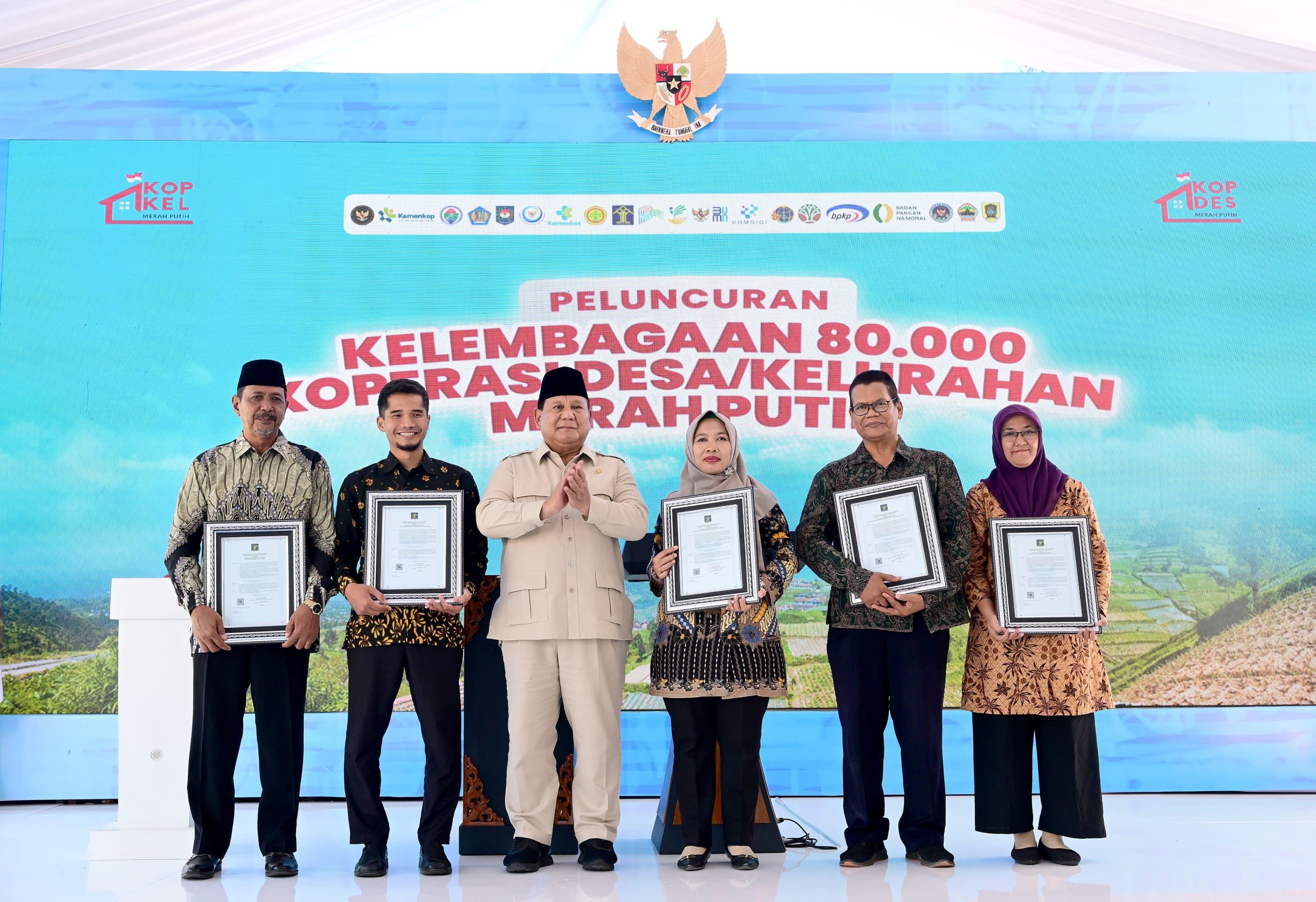 Prabowo Resmikan 80.081 Koperasi Desa/Kelurahan Merah Putih