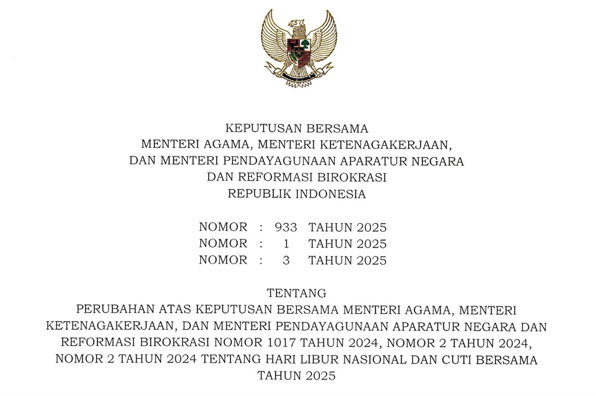 Cuti Bersama 18 Agustus 2025 Rayakan HUT Ke-80 RI