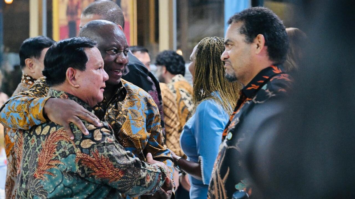 Jamuan Kenegaraan Prabowo untuk Presiden Ramaphosa