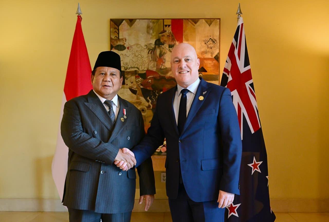 Prabowo Temui PM Selandia Baru, Bahas Kerja Sama Ekonomi dan Perdagangan