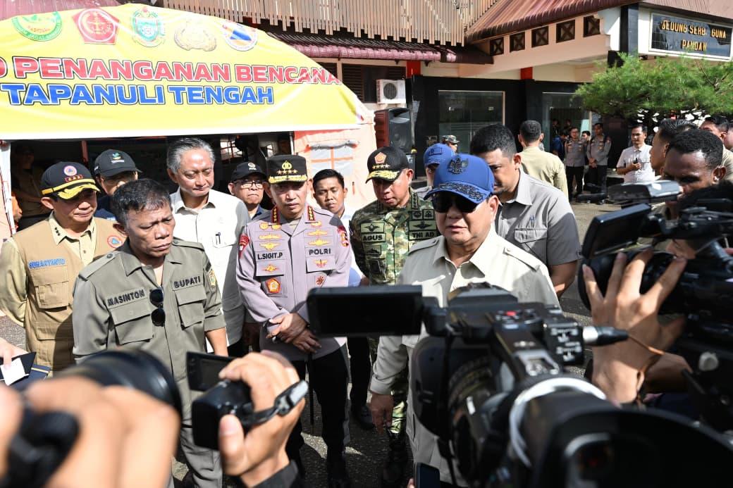 Prabowo Apresiasi Sinergi Jajaran Tangani Bencana