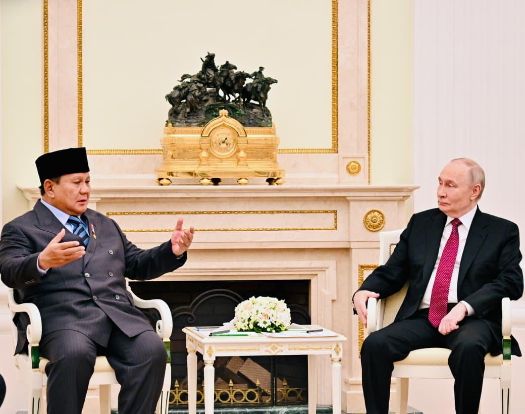 Putin Siap Perkuat Kerja Sama dengan Indonesia dalam Pertemuan dengan Prabowo di Kremlin